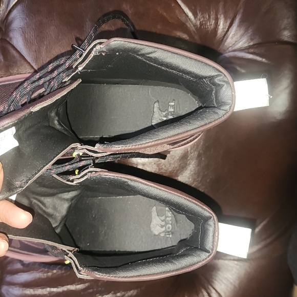 SOREL BREX DARK BURGUNDY WATERPROOF NWT LUG SOLE BOOTIES SIZE 7.5 - Picture 12 of 13